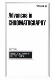 Cover of Advances in Chromatography by Phyllis R. Brown