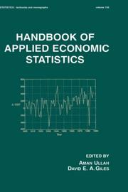 Front cover of Handbook of applied economic statistics by Aman Ullah