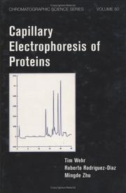 Front cover of Capillary electrophoresis of proteins by Tim Wehr