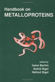 Cover of Handbook on metalloproteins by Ivano Bertini