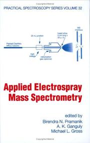 Front cover of Applied electrospray mass spectrometry by Michael L. Gross