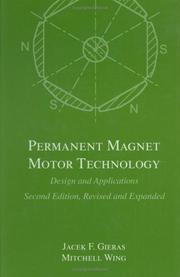 Front cover of Permanent magnet motor technology by Jacek F. Gieras