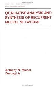 Cover of Qualitative analysis and synthesis of recurrent neural networks by Anthony N. Michel