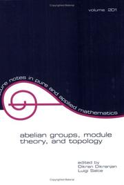 Cover of Abelian groups, module theory, and topology by A. Orsatti