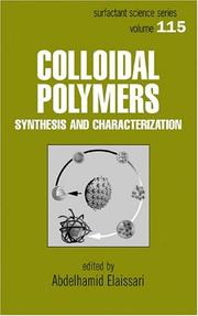 Cover of Colloidal polymers by Abdelhamid Elaissari