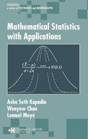 Cover of Mathematical statistics with applications by Asha Seth Kapadia