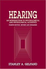 Cover of Hearing by Stanley A. Gelfand
