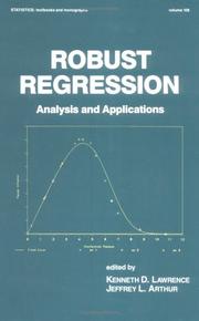 Cover of Robust regression by Kenneth D. Lawrence