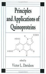 Front cover of Principles and applications of quinoproteins by Victor L. Davidson