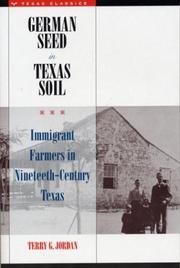 Front cover of German Seed in Texas Soil by Terry G. Jordan