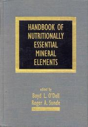 Front cover of Handbook of nutritionally essential mineral elements by Boyd L. O'Dell