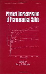 Front cover of Physical characterization of pharmaceutical solids by H. G. Brittain