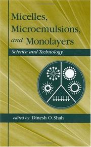 Front cover of Micelles, microemulsions, and monolayers by Dinesh O. Shah