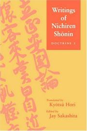 Cover of Writings of Nichiren Shonin by Nichiren