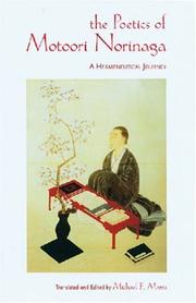 Cover of The Poetics of Motoori Norinaga by Michael F. Marra