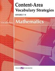 Front cover of Content-area Vocabulary Strategies For Mathematics (Content-Area Reading, Writing, Vocabulary for Math Series (7-8) Ser) by Walch
