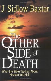 Front cover of The other side of death by J. Sidlow Baxter