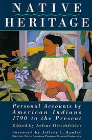 Cover of Native Heritage by Arlene B. Hirschfelder