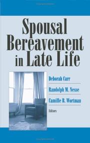 Front cover of Spousal bereavement in late life by Randolph M. Nesse