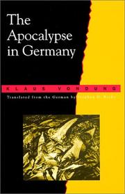 Front cover of The apocalypse in Germany by Klaus Vondung