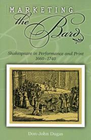 Front cover of Marketing the Bard by Don-John Dugas