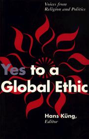 Front cover of Yes to a global ethic by Hans Küng