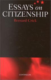 Front cover of Essays on Citizenship by Bernard R. Crick