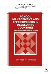 Cover of School management and effectiveness in developing countries by Clive Harber