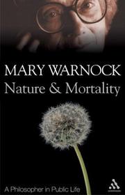 Cover of Nature and Mortality by Mary Warnock