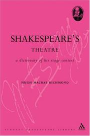Cover of Shakespeare's Theatre by Hugh M. Richmond
