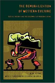 Front cover of The Demoralization of Western Culture by Ralph W. Fevre