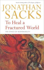 Front cover of To Heal a Fractured World by Jonathan Sacks