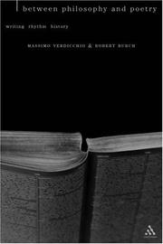 Front cover of Between Philosophy and Poetry by Massimo Verdicchio