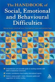 Cover of A handbook for understanding and supporting young people with social, emotional, and behavioural difficulties by Morag Hunter-Carsch