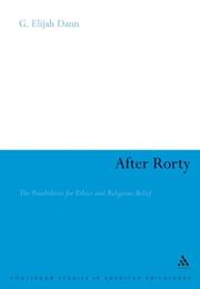Cover of After Rorty by G. Elijah Dann