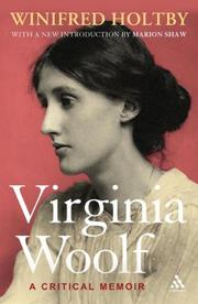 Cover of Virginia Woolf by Winifred Holtby