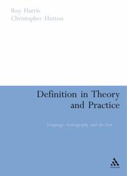 Cover of Definition in Theory and Practice by Roy Harris