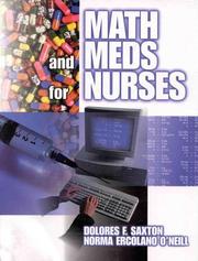 Front cover of Math & meds for nurses by Dolores F. Saxton