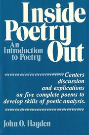 Cover of Inside poetry out by John O. Hayden