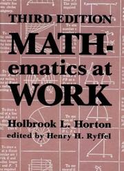 Cover of Mathematics at work by Holbrook L. Horton