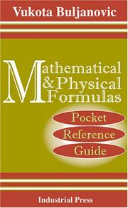 Cover of Applied Mathematical and Physical Formulas Pocket Reference by Vukota Boljanovic