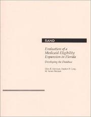 Front cover of Evaluation of a medicaid-eligibility expansion in Florida by Ellen R. Harrison