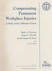 Cover of Compensating permanent workplace injuries by Peterson, Mark A.
