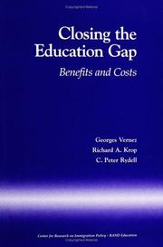 Cover of Closing the education gap by Georges Vernez