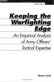 Cover of Keeping the warfighting edge by Maren Leed