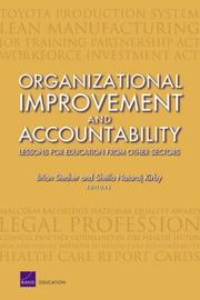 Front cover of Organizational Improvement and Accountability by Brian Stecher