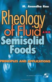 Front cover of Rheology of fluid and semisolid foods by Rao, M. A.