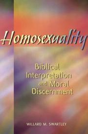 Cover of Homosexuality by Willard M. Swartley