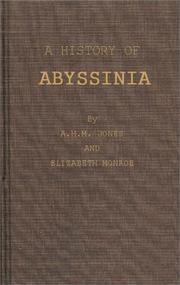 Cover of A history of Abyssinia by A. H. M. Jones