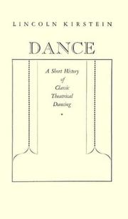 Cover of Dance by Lincoln Kirstein